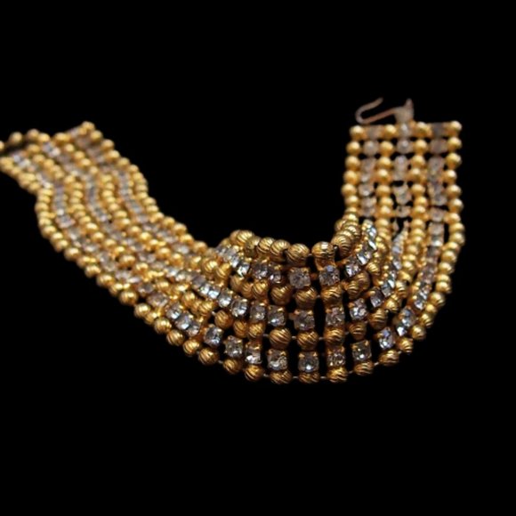 SOLD EBAY Kenneth Jay Lane Vintage Rhinestone Choker - Picture 5 of 9